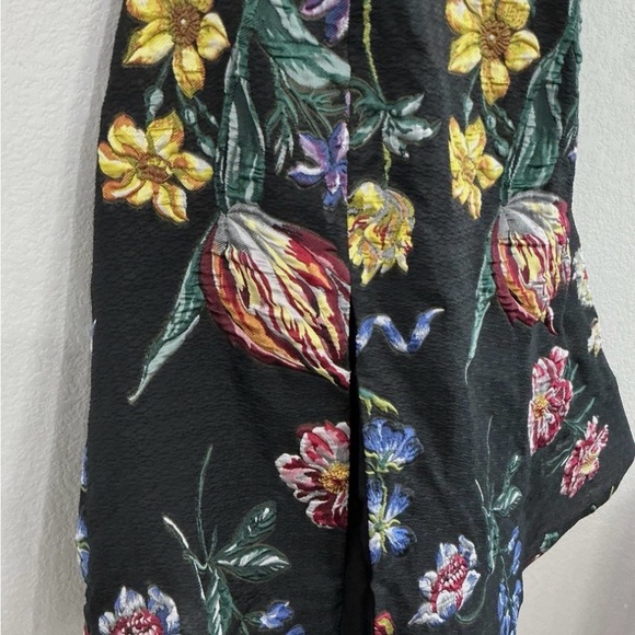 Marchesa Notte Dress Women's 6 Black Floral Sleeveless Fit & Flare Gown - Picture 3 of 7